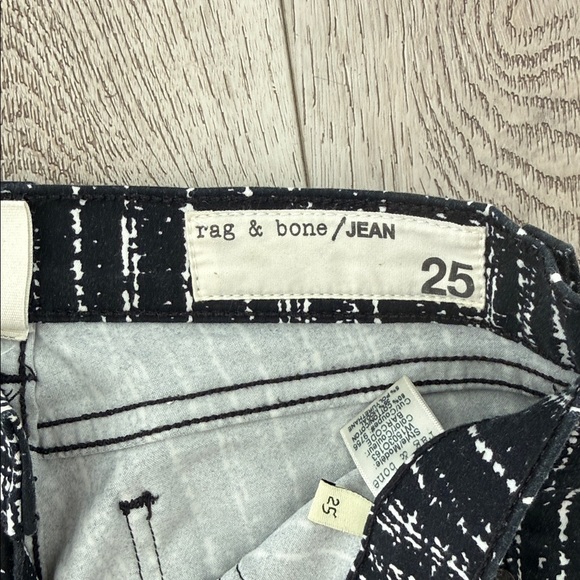 Rag & Bone Black and White Patterned Jeans - Picture 2 of 4